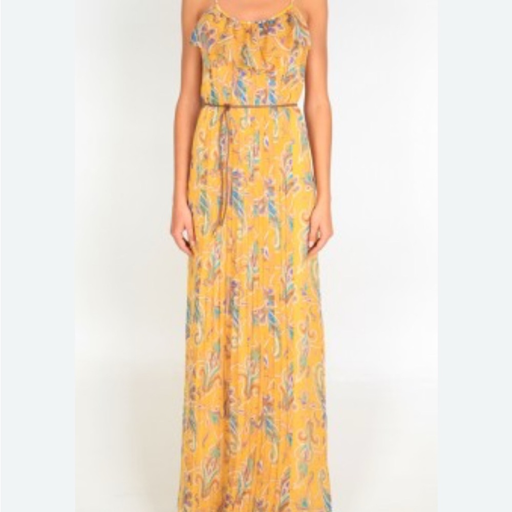 Floral Yellow Maxi Dress